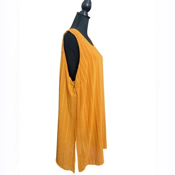 Signature Collection Women’s Blouse tank top w/ Vertical Ribbon Design Size 2X - Picture 3 of 8